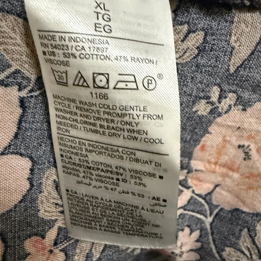Old Navy SL V Neck Tier Floral Mini Dress XL - Picture 7 of 8